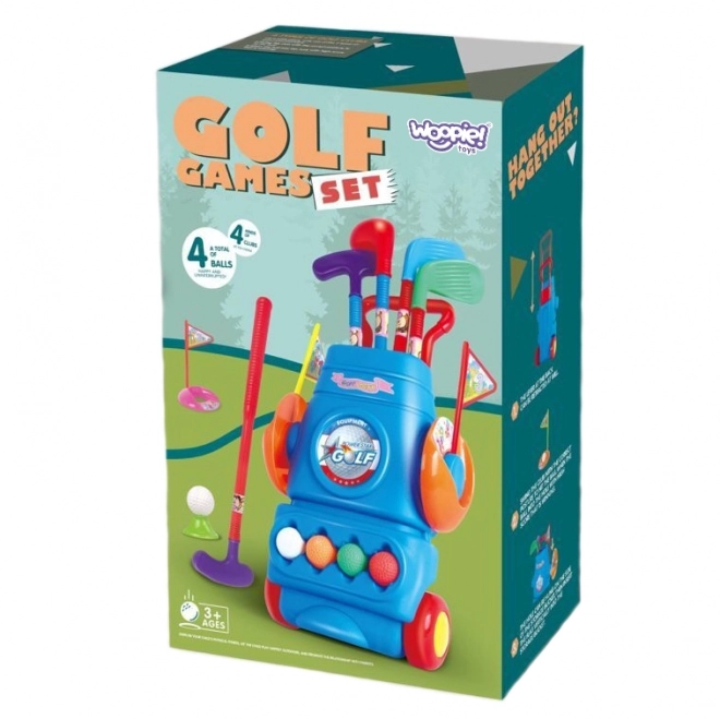 Dječji set za golf sa stalkom na kotačima Woopie