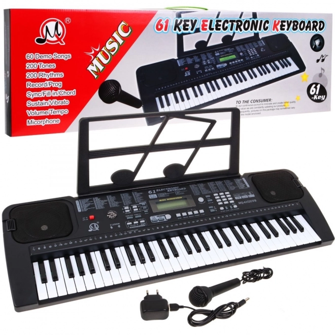 Tipkovnica s mikrofonom za djecu 5+ Taktometar USB MP3 Radio - Model br. 6152