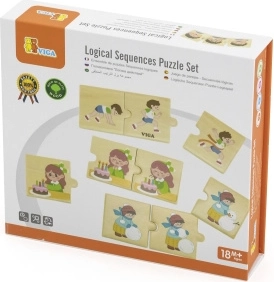 VIGA Drvena slagalica puzzle Aktivnosti za djecu