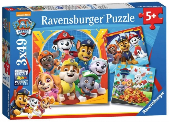 Ravensburger puzzle Psići u ophodnji 3x49 dijelova