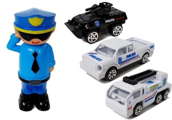 Policijski auto s garažom 2u1 sa zvukom i svjetlima