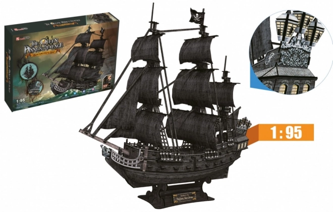 3D puzzle Jedrenjak Queen Anne's Revenge od CubicFun