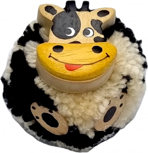 drvena magnetna krava s pomponom 2Kids Toys