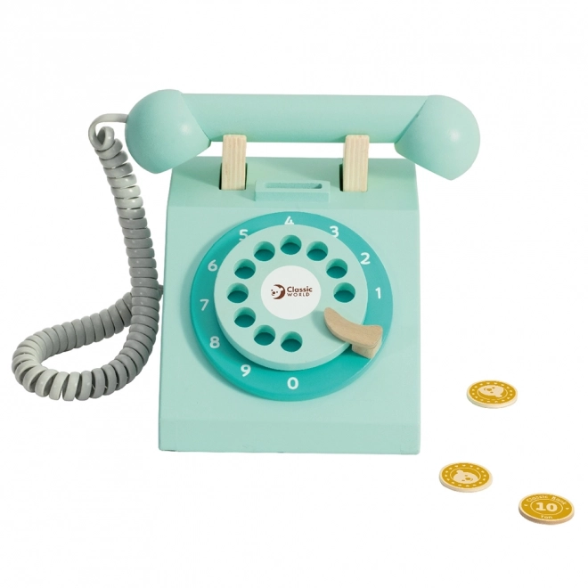 Klasični drveni telefon za djecu