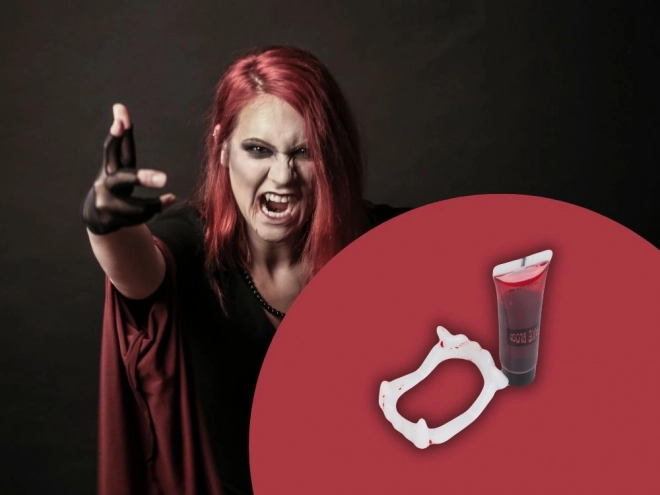 Set lažnih zuba i krvi za Halloween