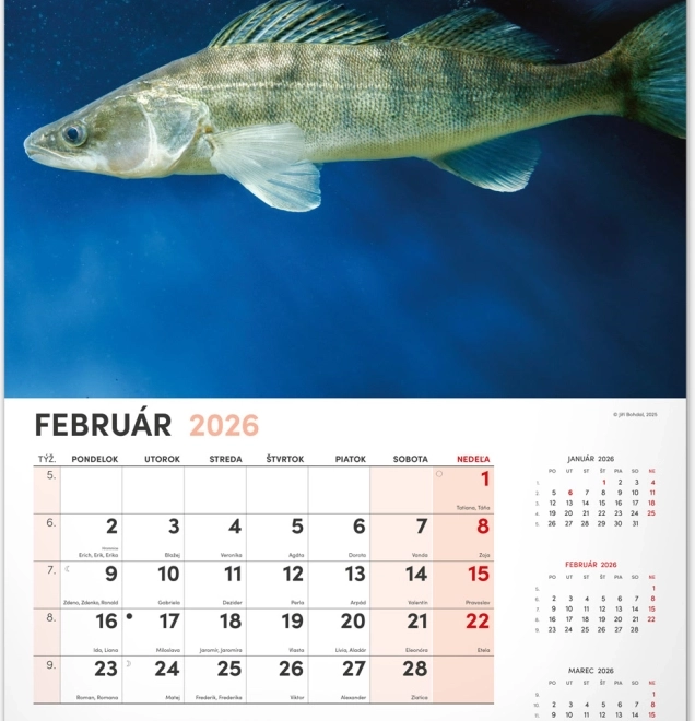 Zidni kalendar Ribolovački 2026
