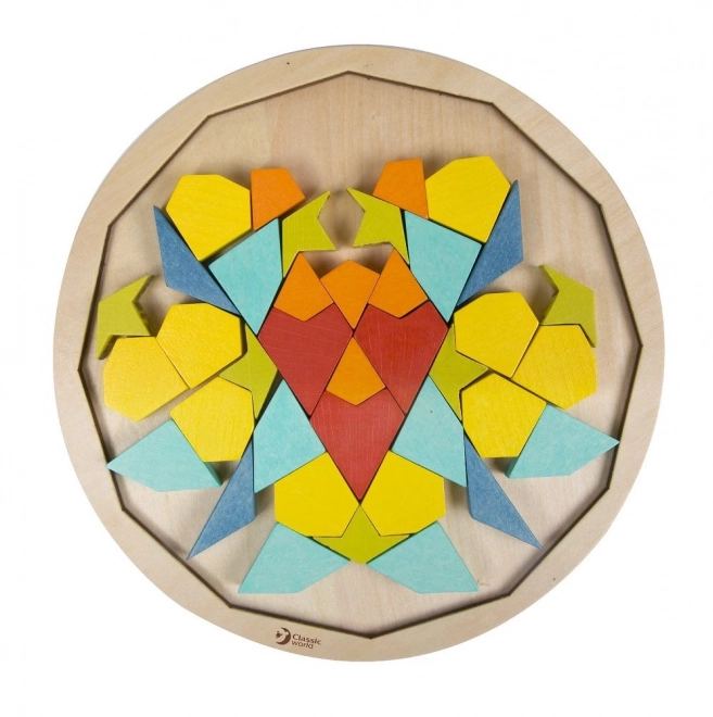 Montessori puzzle mandala - uzorci, oblici i boje