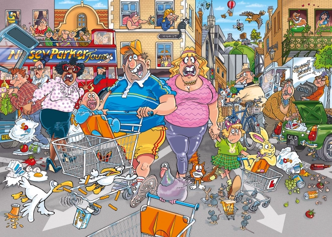 Jumbo Puzzle Wasgij: Ludilo srednje ulice 1000 dijelova