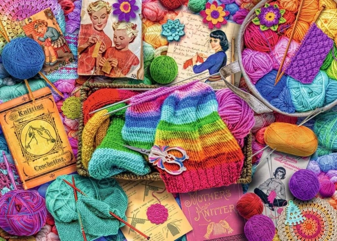 Ravensburger puzzle Vintage pletenje i heklanje 1000 dijelova