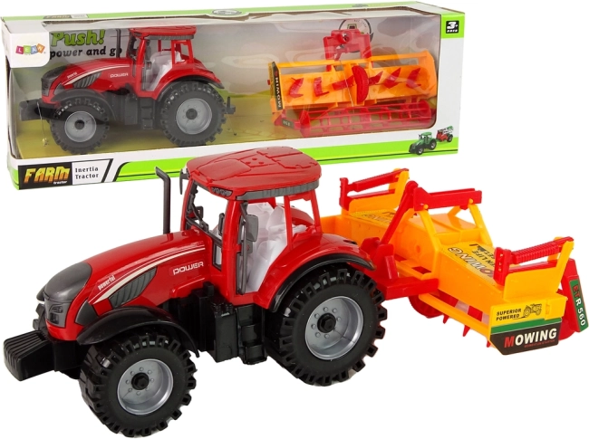 Traktor s kultivatorom s zamašnjakom – crveni