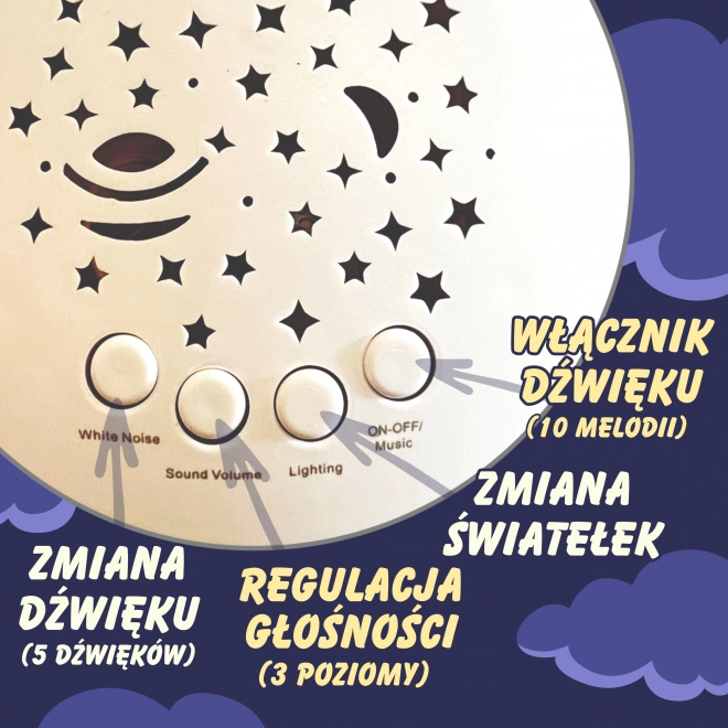 Woopie Baby smirujući plišanac s projektorom medvjedić 2u1