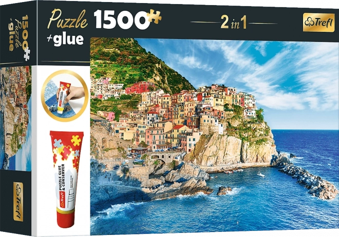 Set puzzle Manarola, Ligurija, Italija 1500 komada s ljepilom