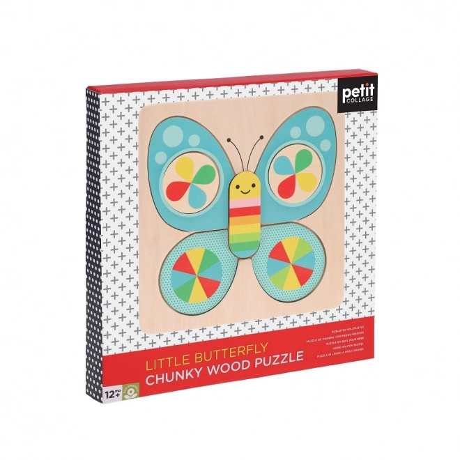Petit Collage Drvene puzzle leptir