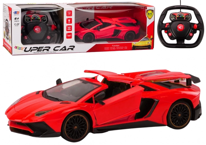 RC sportski auto 1:12 otvarajuća vrata crvene boje