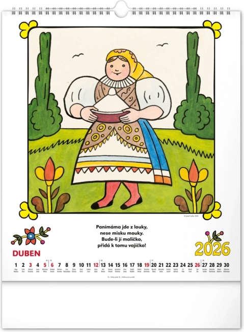 Zidni kalendar Josef Lada - Izreke 2026