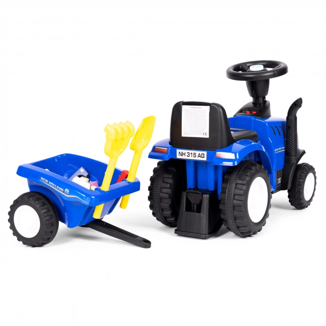 Dječji traktor s prikolicom, interaktivni volan, zvukovi – plava