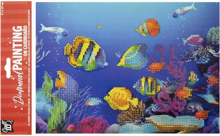 Dijamantno slikanje na ploči Ribice 29 × 21 cm