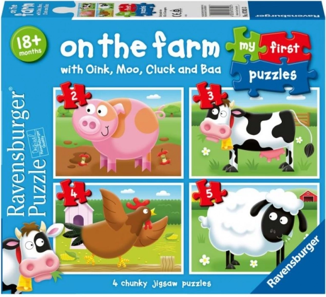 Moje prve puzzle: Na farmi 4u1
