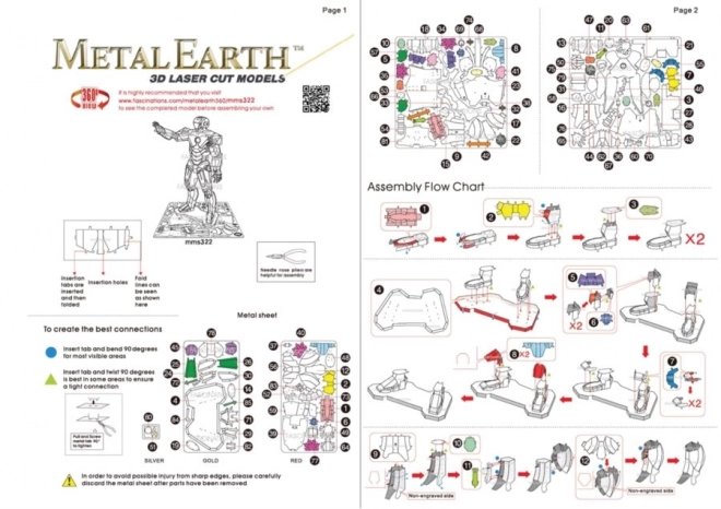 3D puzzle METAL EARTH Osvetnici: Iron Man