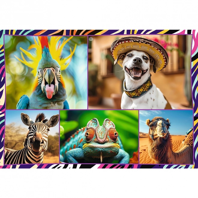 Puzzle 4x250 zabavna životinja