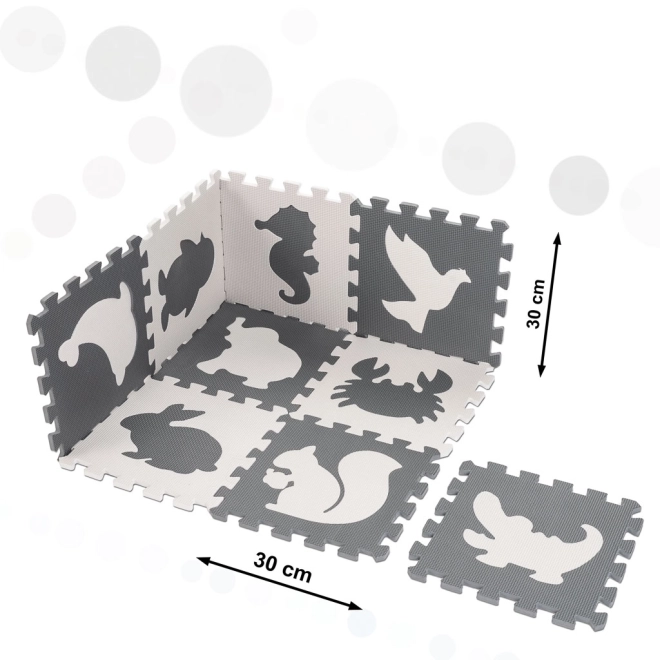 Kontrastne pjenaste puzzle sa životinjama - 9 dijelova