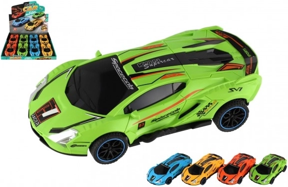 Plastični drift autić na inerciju 16 cm – set 4 boje, 8 kom u kutiji