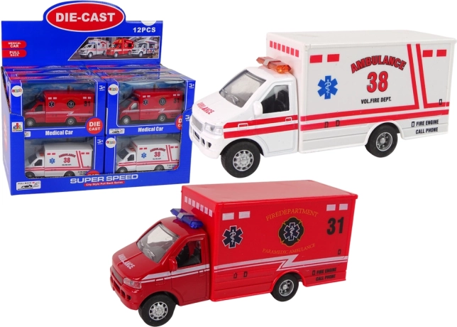 Vatrogasno vozilo Ambulanta s pogonom na inerciju, 2 boje