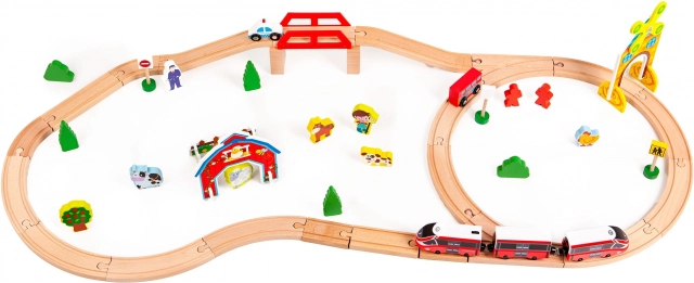 Drvena željeznica na baterije - Farma Ecotoys