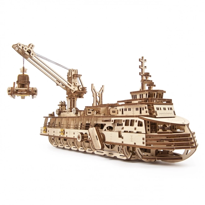 Ugears 3D slagalica - Istraživački parobrod 575 dijelova