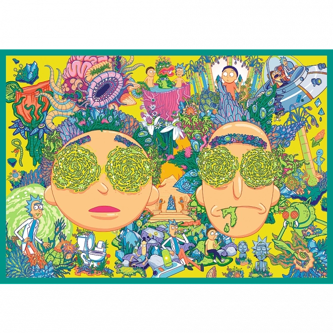 Puzzle 4x250 Uvrtjeti svijet Ricka i Mortyja od Trefla