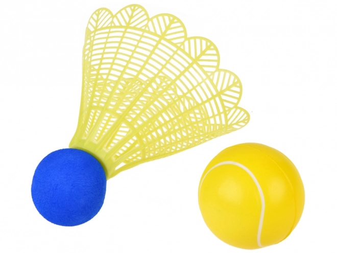Set za badminton i tenis s pjenastim lopticama i košaricama