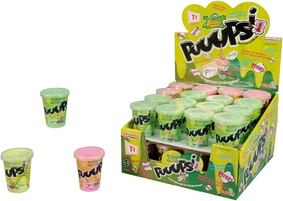 Prdeći slajm u posudici 80 g – 3 boje
