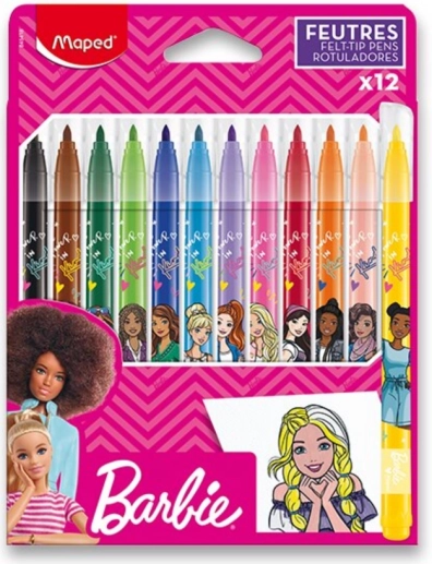 flomasteri barbie 12 kom MAPED