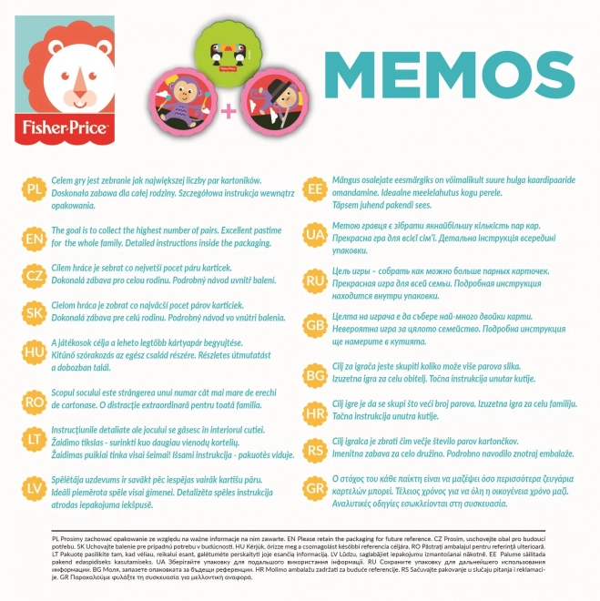 Pexeso Životinje Fisher-Price