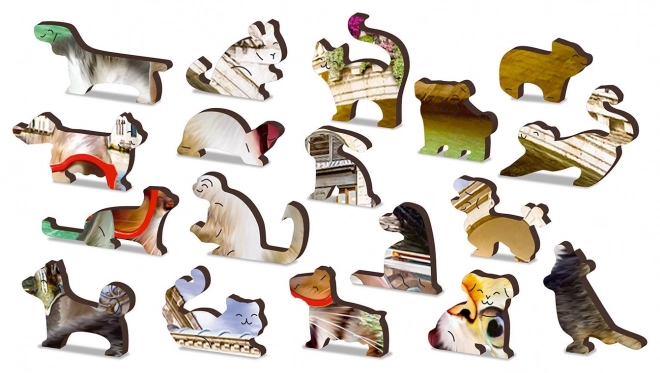 Drvene puzzle Mačići u Veneciji 2u1