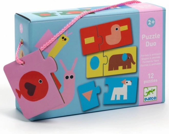 DJECO Duo Puzzle - Oblik i životinje