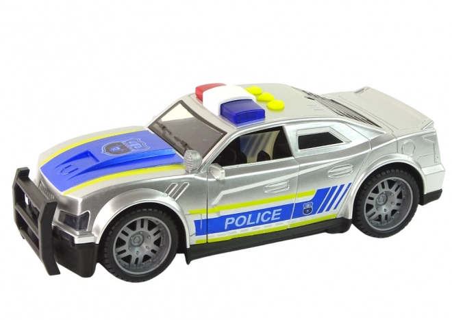 Policijski auto 1:14 Svjetla Zvuk Srebrna