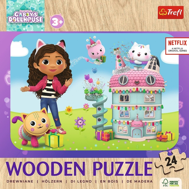Drvene puzzle Vesela Gabby i prijatelji 24 dijelova
