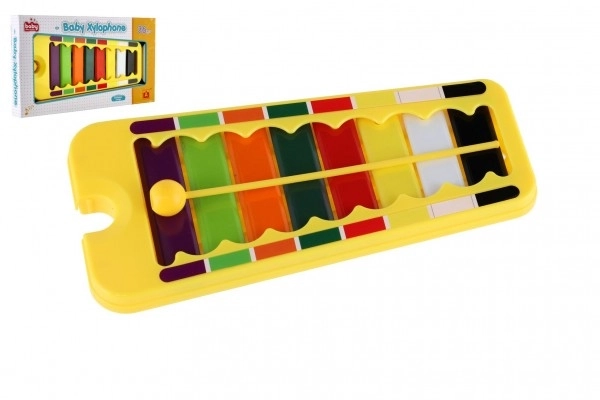 Xilofon plast/metal 24cm s palicom u kutiji 29x16x3cm