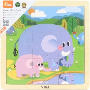 Drvene puzzle sa slonovima – 9 dijelova