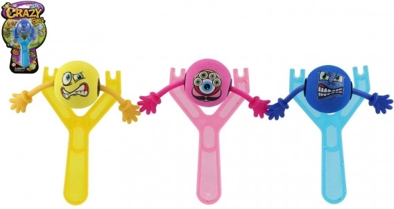 Plastična praćka sa smajlićem 14 cm u tri boje