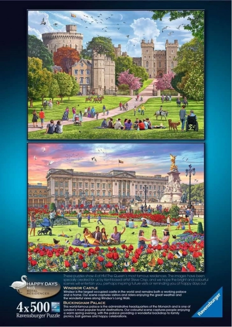 Ravensburger puzzle Kraljevske rezidencije Velike Britanije 4x500 komada