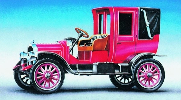 Model Packard Landaulet 1912 12,7x5,8 cm u kutiji 25x14,5x4,5 cm