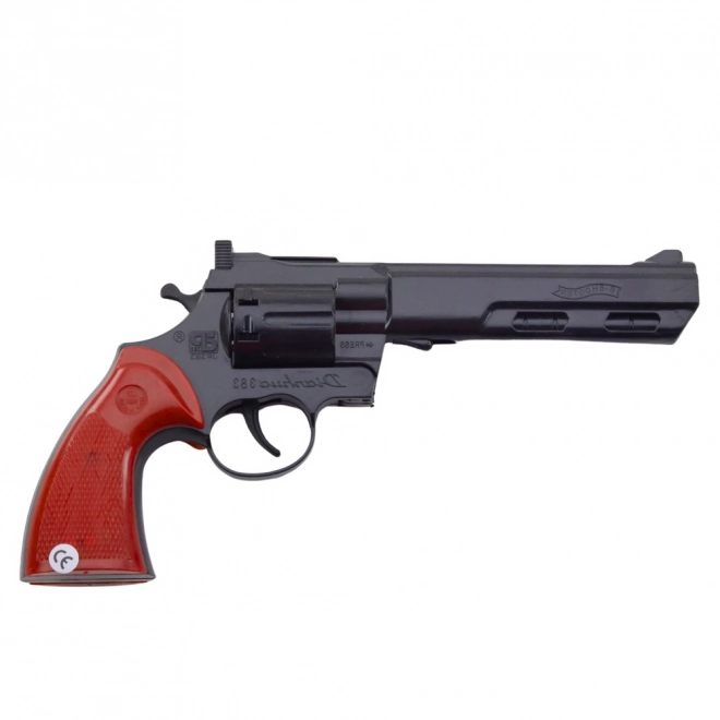 Dječji revolver na kapsule zvuk crni