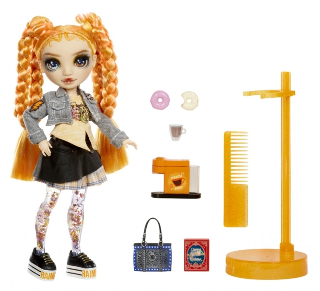 Rainbow High Sjaj i Sjaj Modna lutka - Clementine (Narančasta)