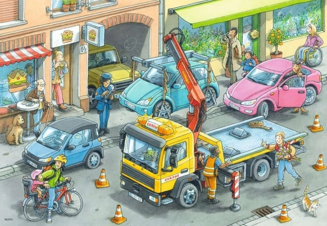 Ravensburger puzzle Smetlari i Vuča vozilo 2x24 komada