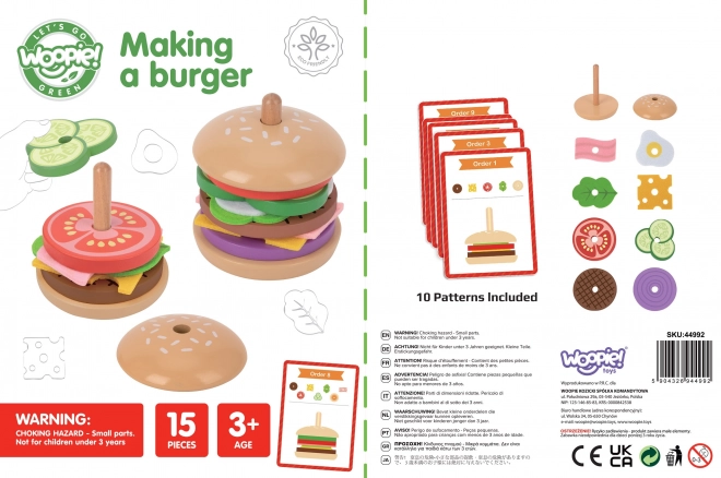 Drvena burger restoran WOOPIE GREEN za djecu