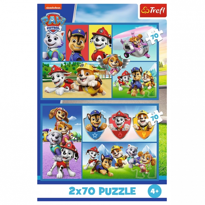 Puzzle Pravila Psići Uslikavci 2u1 2x70 dijelova