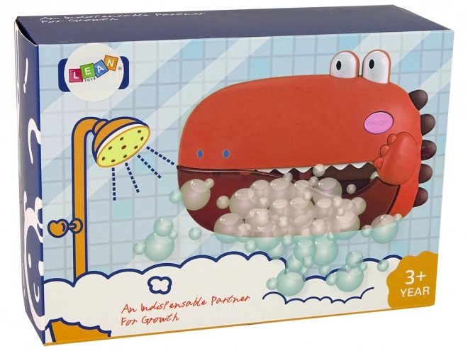 Dječja igračka za kadu Dino – crveni generator mjehurića na baterije