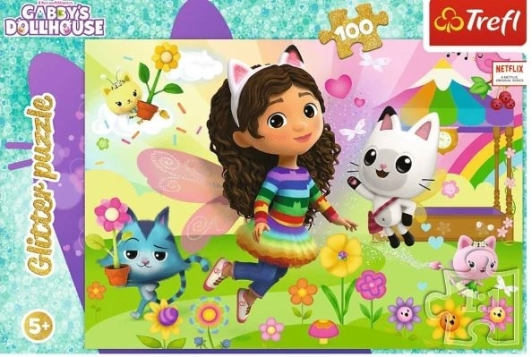 Puzzle 100 dijelova Glitter Glitter Gabby Gabbyjeva Kuća Lutaka